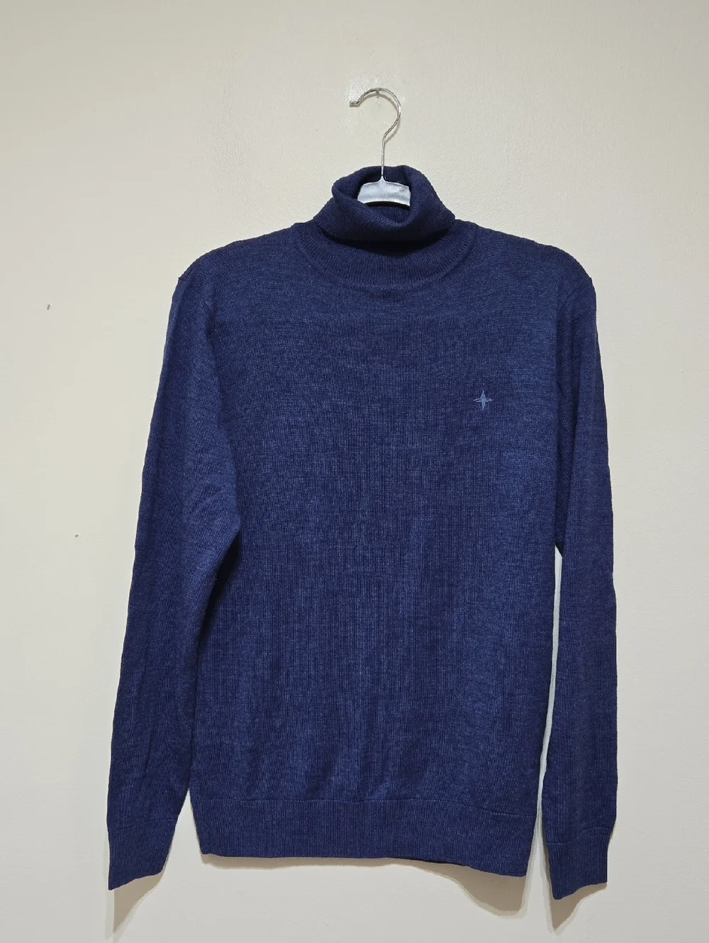 Haze & Finn Men's Roll Neck Merino Wool Sweater